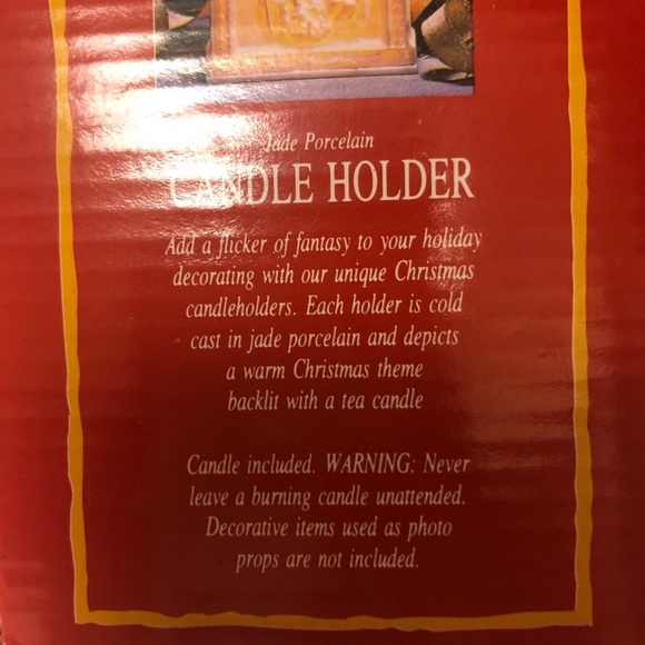 New Jade porcelain Candle Holder Christmas Nativity - Picture 2 of 3